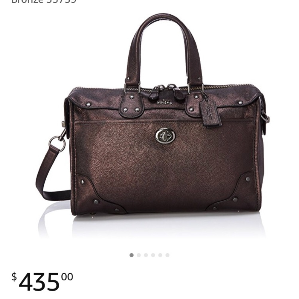 Coach Metallic Rhyder Satchel - Gem